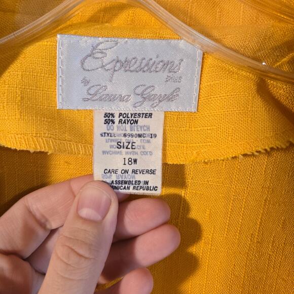 Laura Gayle Golden Blazer, Size 18W – Bold & Chic Jacket [0294] - Picture 7 of 9